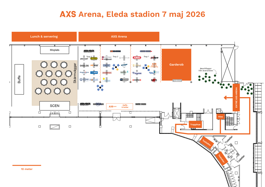 Monterplan och utställare AXS Arena Malmö